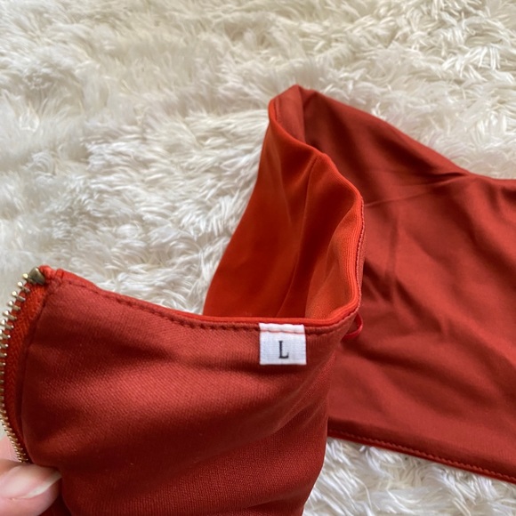 NWT Rust Chiffon Bandeau Top - Picture 6 of 6